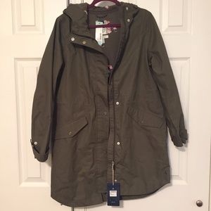 Joules Loxley Green  Right as Rain Jacket 6 NWT